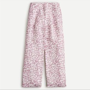 JCrew Petite pleated linen-blend pant in lilac giraffe print - like new